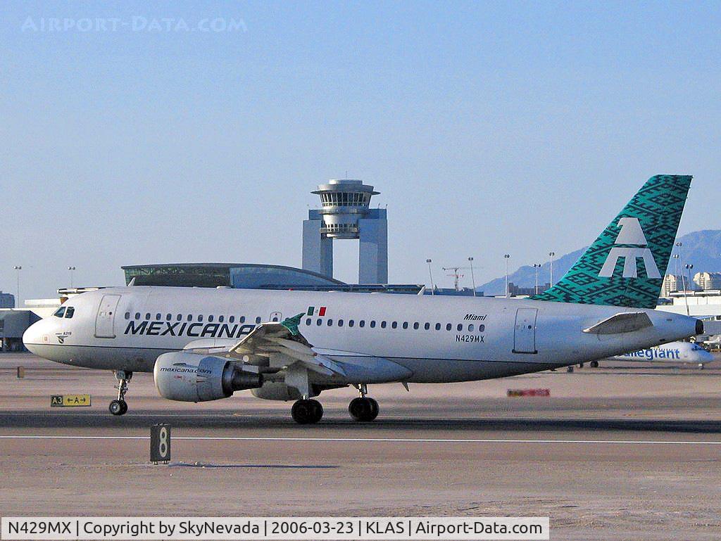 N429MX, 2001 Airbus A319-112 C/N 1429, Mexicana Airlines / Airbus A319-112