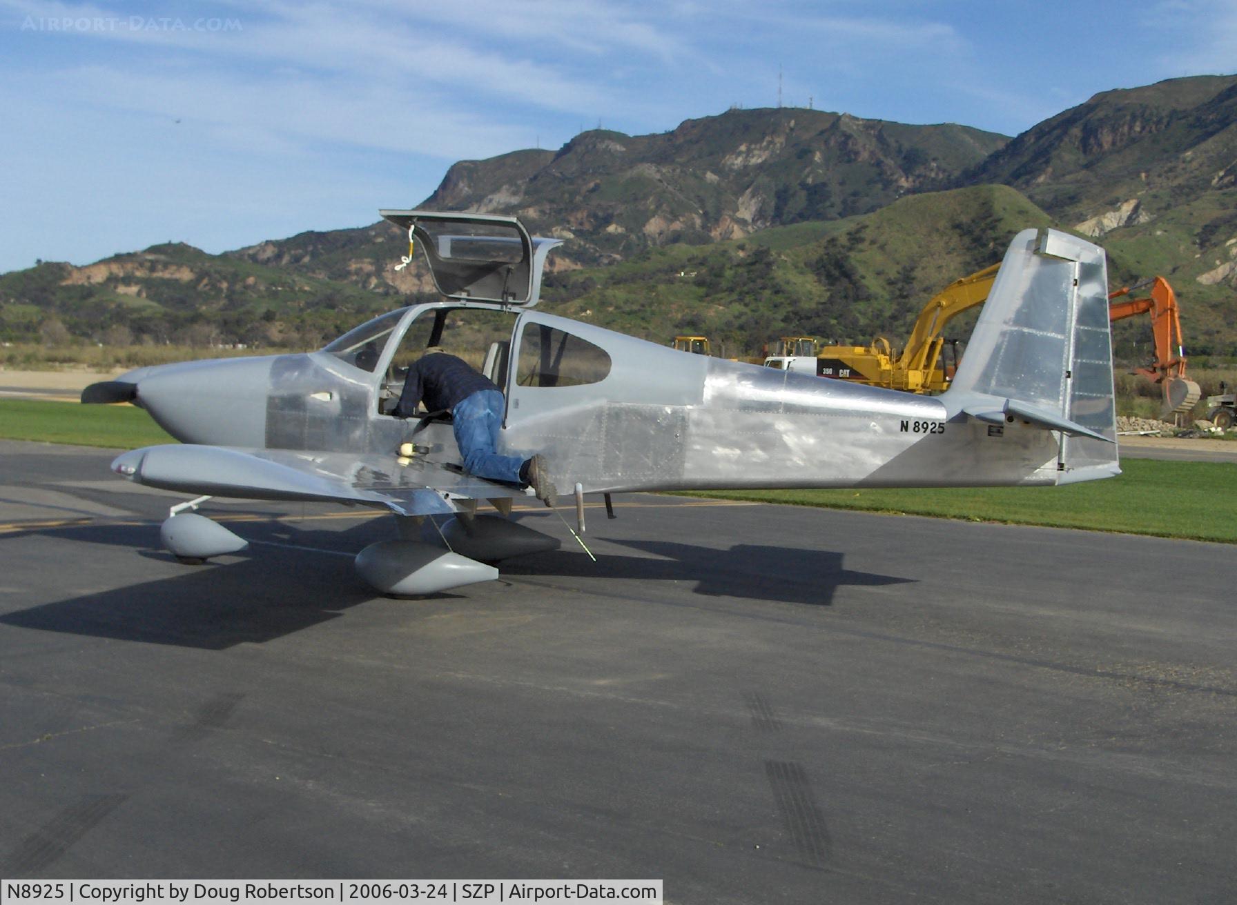 N8925, 2006 Vans RV-10A C/N 003, Lee Tracy Saylor LT3 VAN'S RV-10A 4 place, Ser.003, Lycoming IO-540 300 Hp, 16 months construction time, getting ready for 4th flight from completion