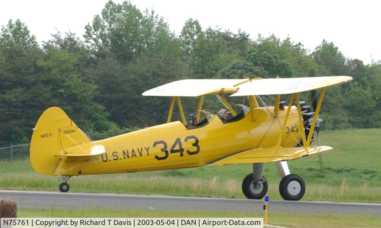 N75761, 1942 Boeing B75N1 C/N 75-6608, Boeing B75N1 in Danville Va.
