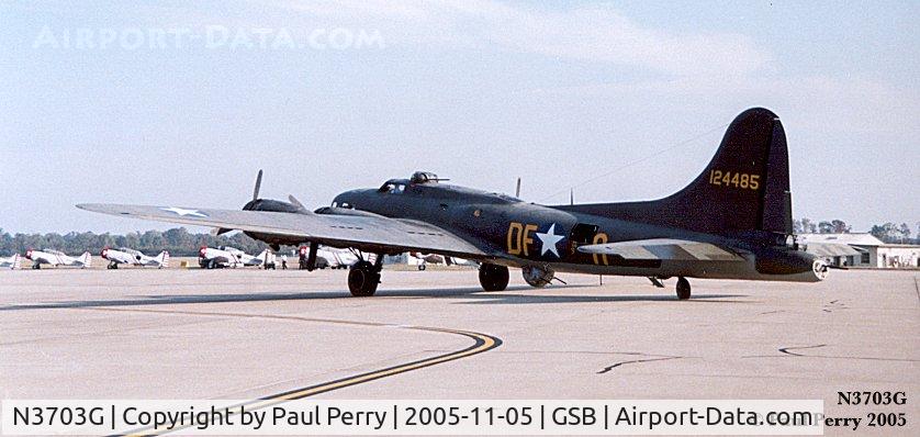 N3703G, 1945 Boeing B-17G Flying Fortress C/N 44-83546-A, Pulled away from the crowd in preparation for her flight