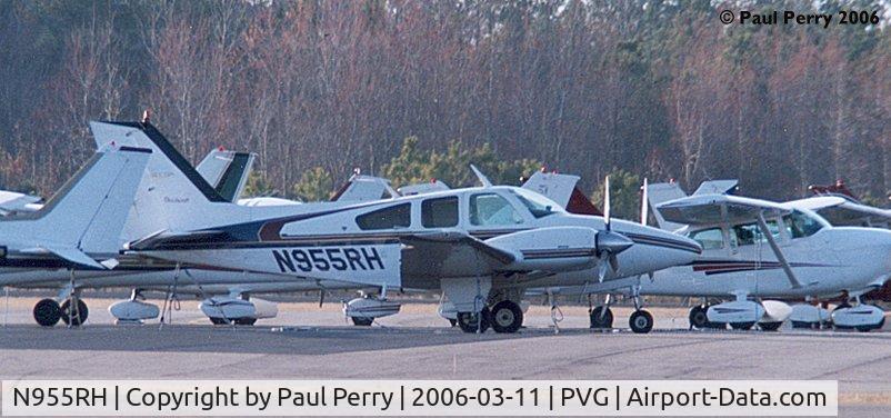 N955RH, 1977 Beech 95-B55 (T42A) Baron C/N TC-2095, Another twin resting for the night
