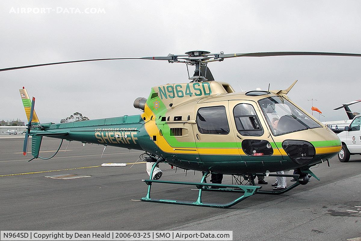 N964SD, Eurocopter AS-350B-2 Ecureuil Ecureuil C/N 3529, Los Angeles County Sheriff's Department Helicopter - N964D - on display at Santa Monica Airport (KSMO).