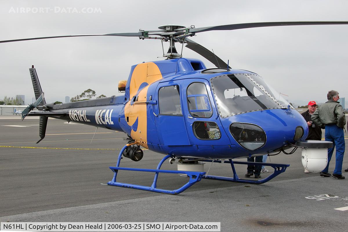 N61HL, Aerospatiale AS-350BA Ecureuil C/N 2298, KCAL 9 News Helicopter at Santa Monica Municipal Airport (KSMO).