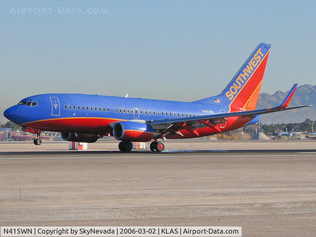 N415WN, 2001 Boeing 737-7H4 C/N 29836, Southwest Airlines / 2001 Boeing 737-7H4 / Windy Day