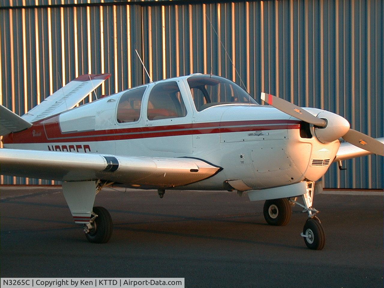 N3265C, 1954 Beech E35 C/N D-3931, Beautiful - Beach at Sunset