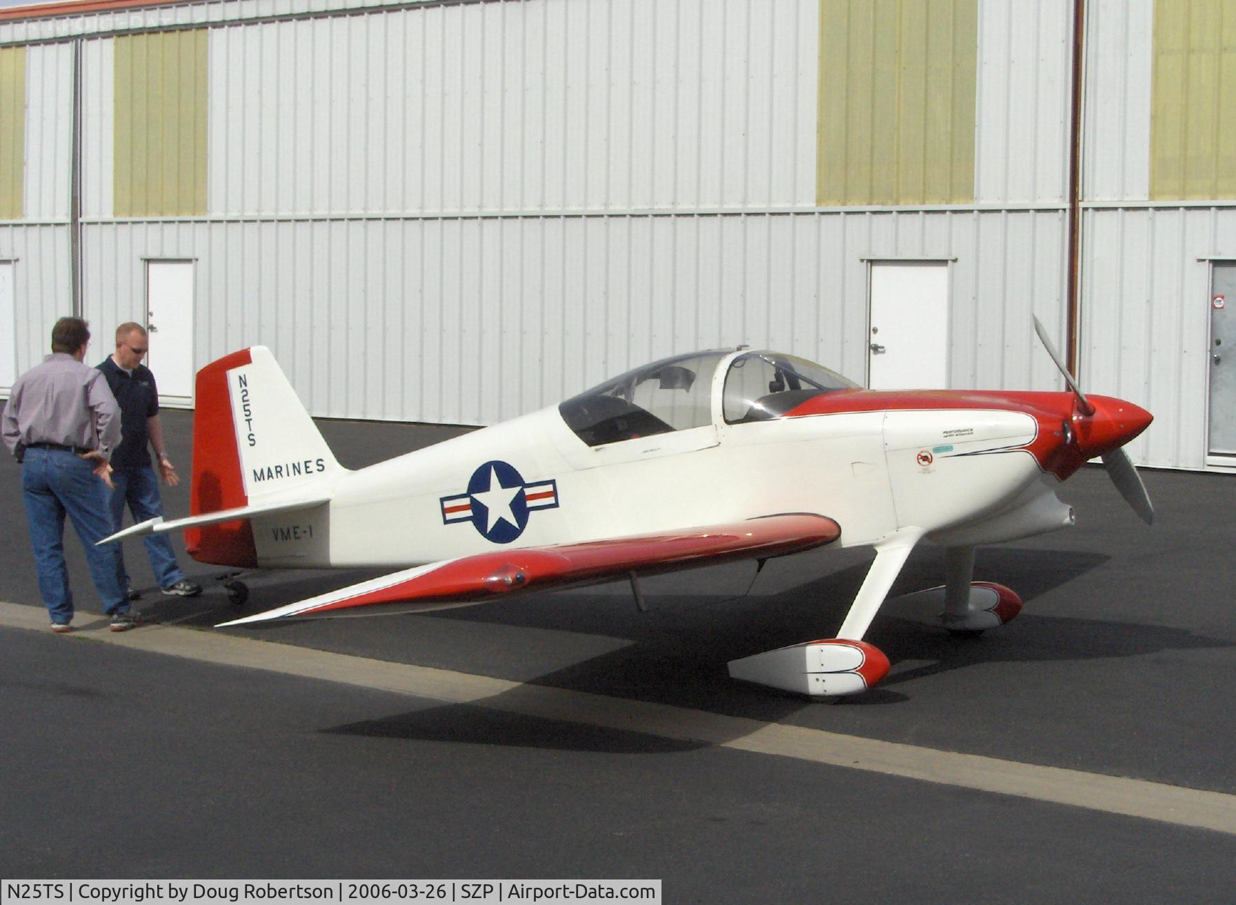 N25TS, 1992 Vans RV-6 C/N 21064, 1992 Tracy Saylor LT3 VAN'S RV-6, Lycoming O&VO-360 180 Hp, Tracy was Winning Pilot-1999 Copperstate Dash in Millenium Experimental category at 189.05 knots, second fastest time of all categories in the race-Apple Valley, CA to Coolidge, AZ.