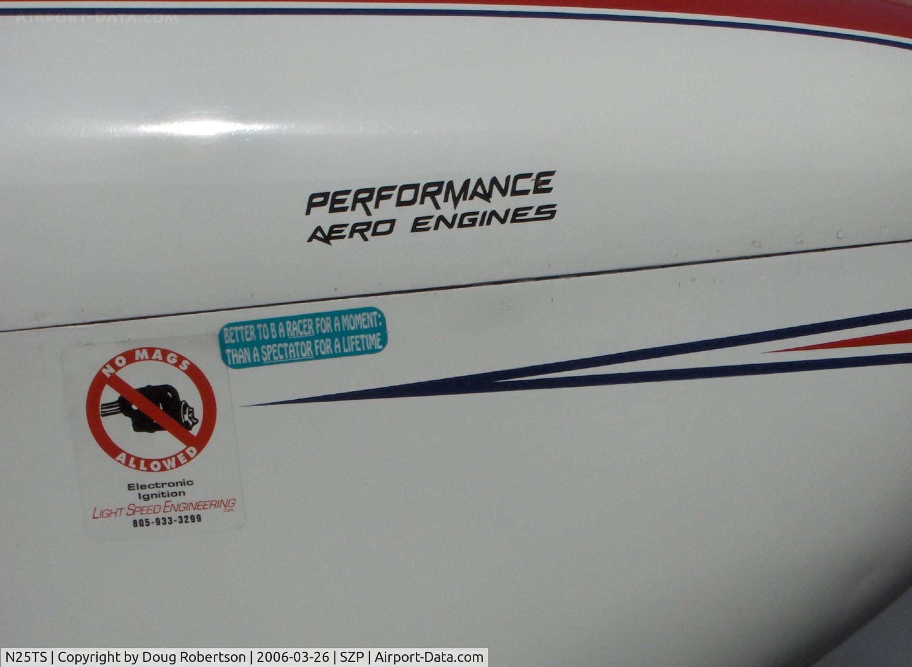 N25TS, 1992 Vans RV-6 C/N 21064, 1992 Tracy Saylor LT3 VAN'S RV-6, Lycoming O&VO-360 180 Hp, electronic ignition under cowling
