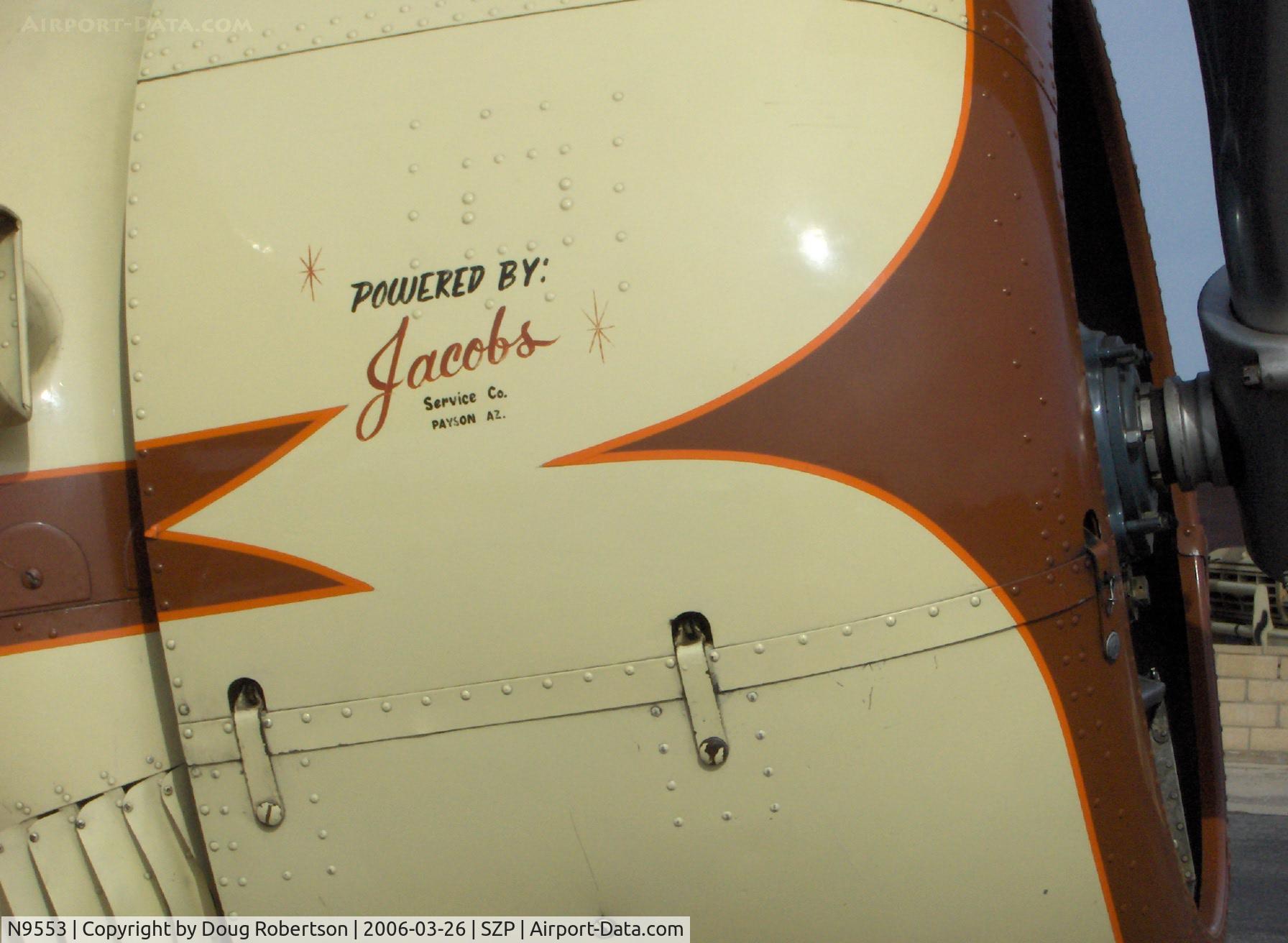 N9553, 1929 Waco ATO TAPERWING C/N A-44, NuWaco ATO TAPERWING semi-replica, Jacobs R755 B-2 275 Hp, Engine cowl