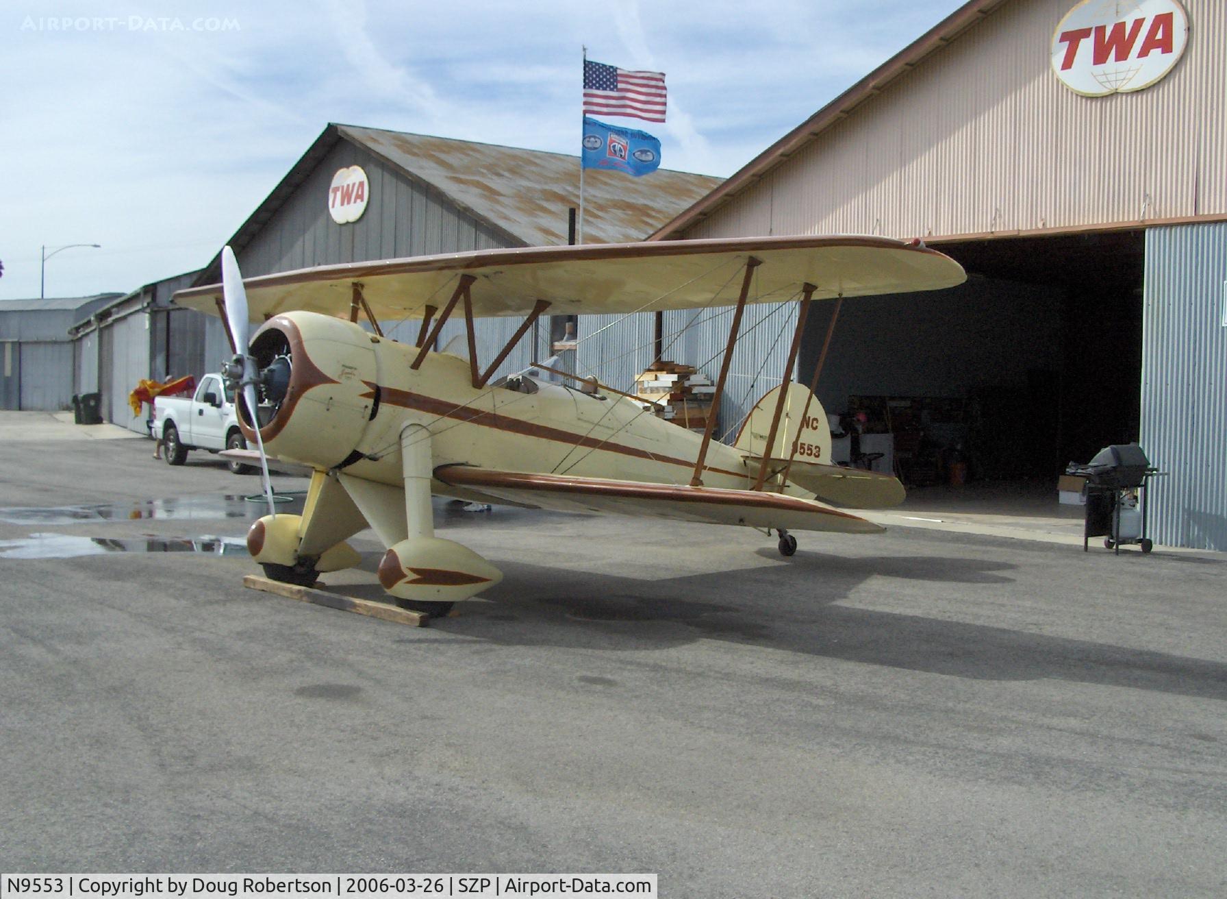 N9553, 1929 Waco ATO TAPERWING C/N A-44, NuWaco ATO TAPERWING semi-replica, Jacobs R755 B-2 275 Hp