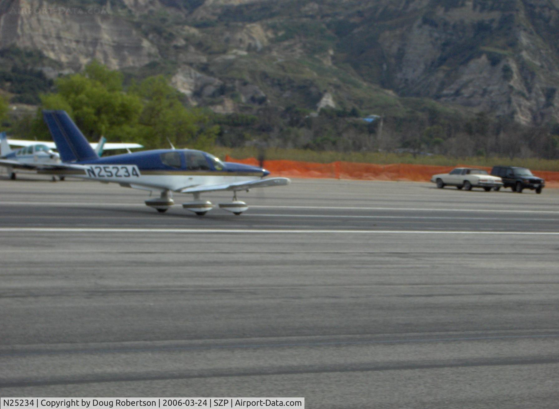 N25234, Socata TB-10 Tobago C/N 978, 1990 SOCATA TB 10 TOBAGO, Lycoming O&VO-360-A1AD 180 Hp, landing roll Runway 22