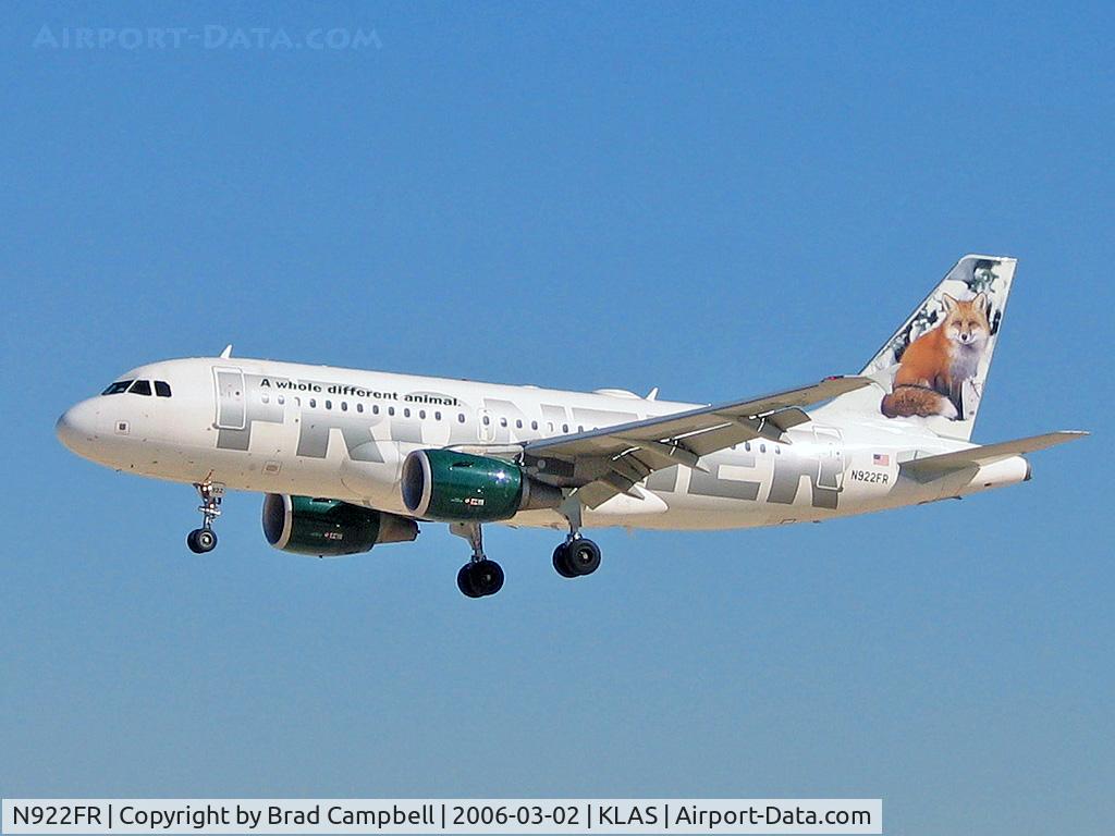 N922FR, 2003 Airbus A319-111 C/N 2012, Frontier Airlines - 'Fox' / 2003 Airbus A319-111