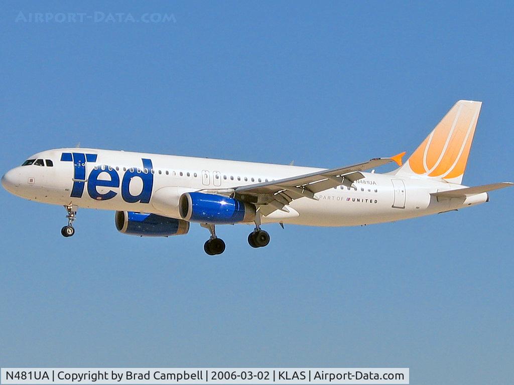 N481UA, 2001 Airbus A320-232 C/N 1559, Ted Airlines / 2001 Airbus Industrie A320-232