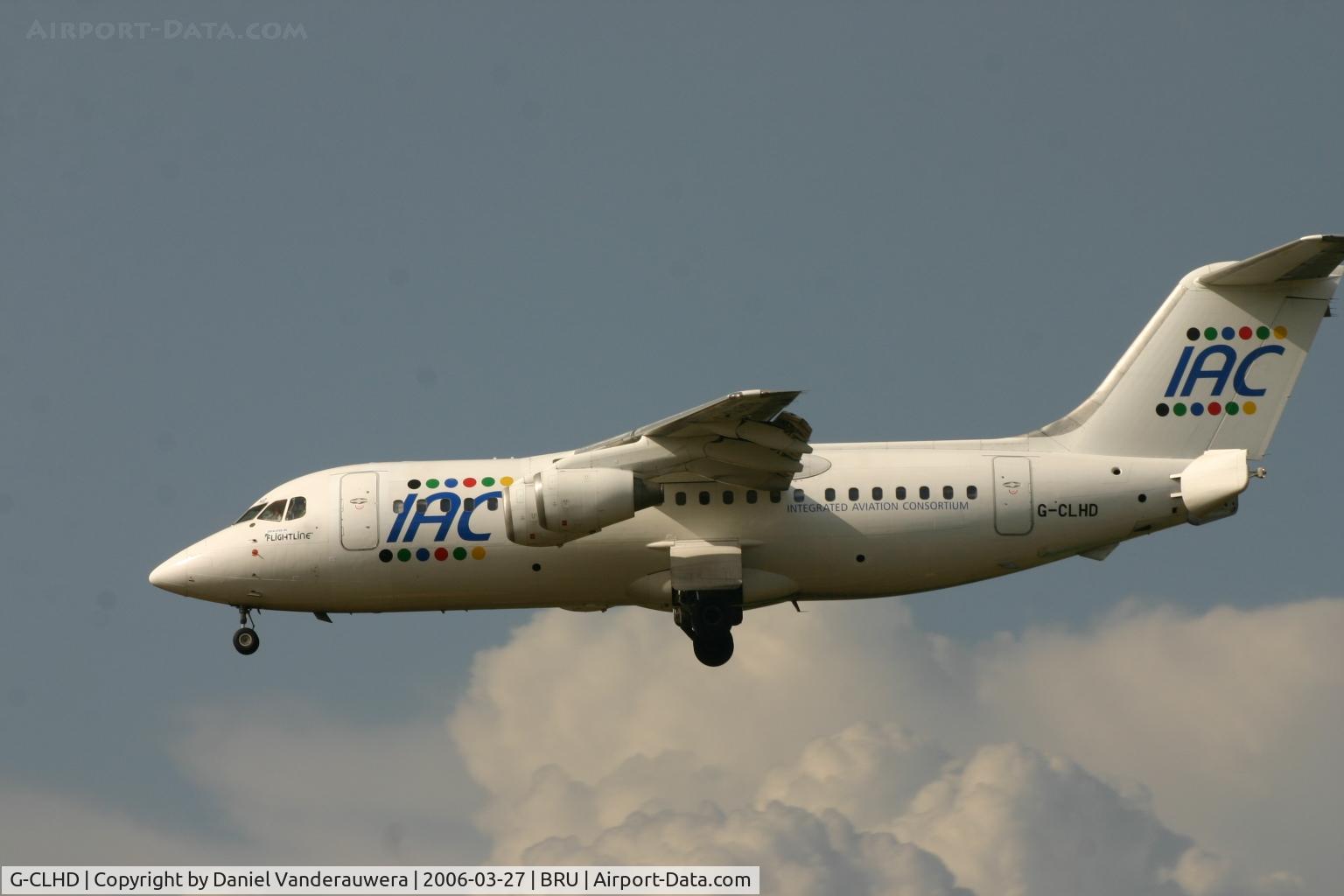 G-CLHD, 1984 British Aerospace BAe.146-200 C/N E2023, arrival to rnw 25L