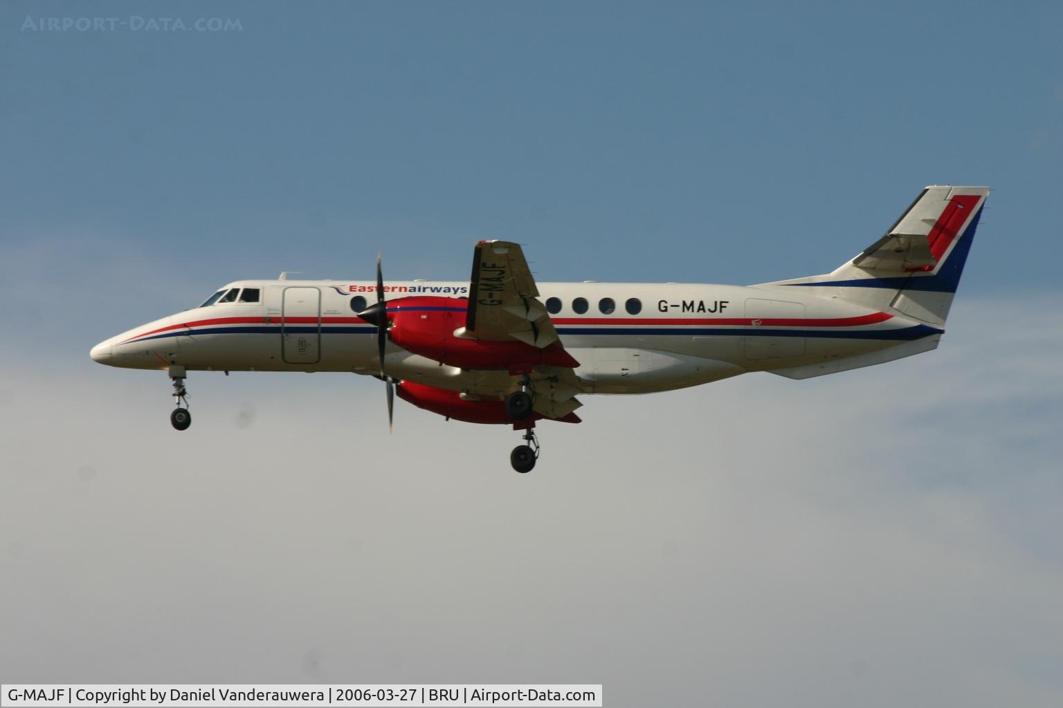 G-MAJF, 1992 British Aerospace Jetstream 41 C/N 41008, arrival of flight T3 4475 on rnw 25L