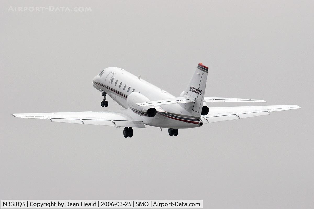 N338QS, 2004 Cessna 680 Citation Sovereign C/N 6800011, Cessna Citation Sovereign N338S climbing out from RWY 21 on an overcast day enroute to San Francisco International Airport (KSFO).