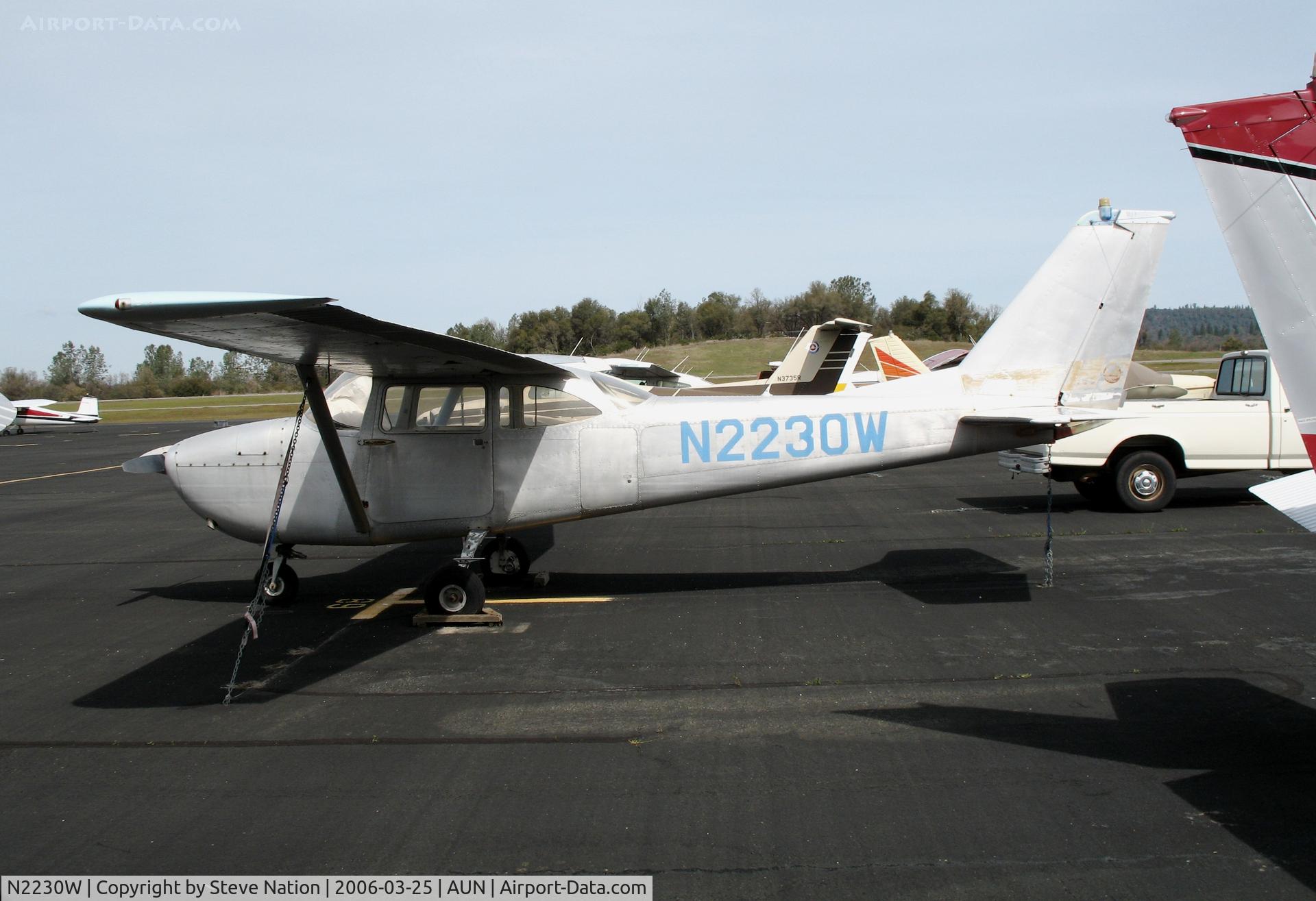 N2230W, 1963 Cessna 172D C/N 17250077, all silver 1963 Cessna 172D at Auburn Municipal Airport, CA