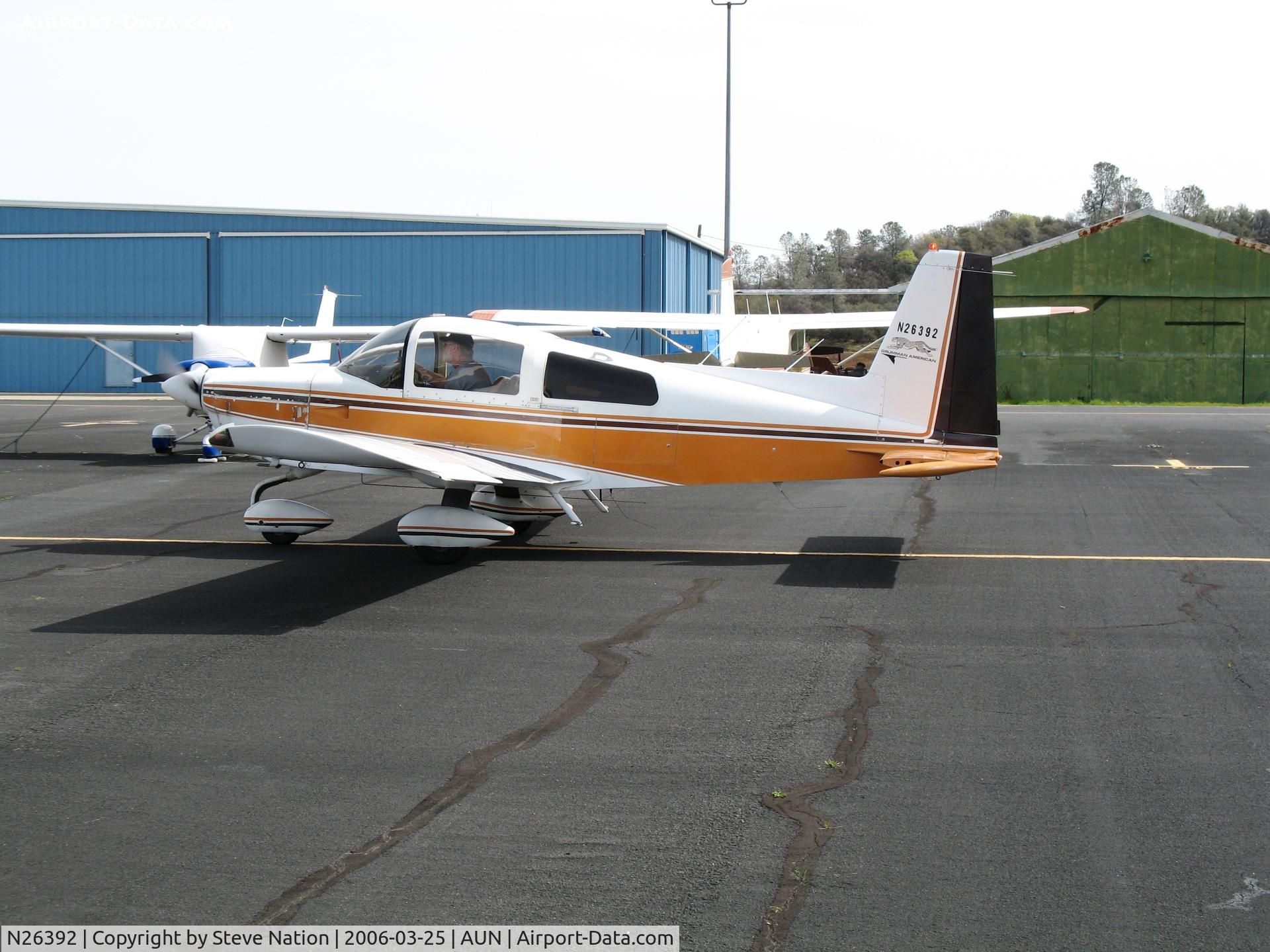 N26392, 1977 Grumman American AA-5A Cheetah C/N AA5A-0460, 1977 Grumman American AA-5A taxying at Auburn Municipal Airport, CA