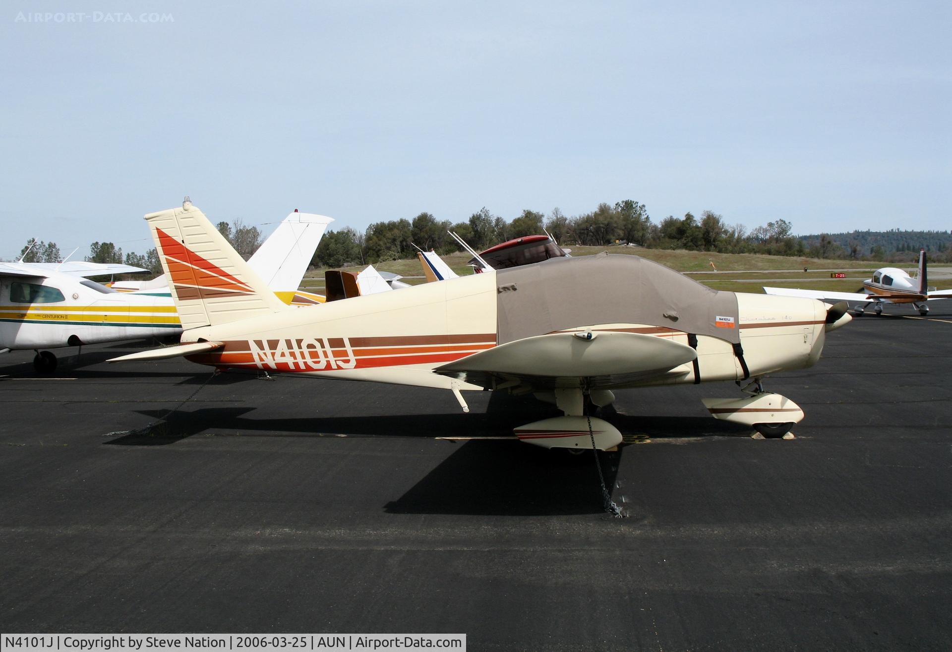 N4101J, 1966 Piper PA-28-140 C/N 28-22413, 1966 Piper PA-28-140 with cover at Auburn Municipal Airport, CA