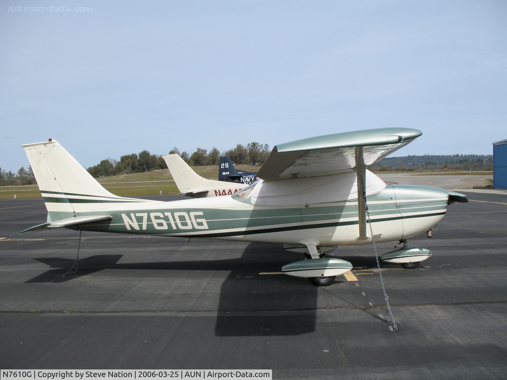 N7610G, 1970 Cessna 172L C/N 17259310, 1970 Cessna 172L with cover at Auburn Municipal Airport, CA
