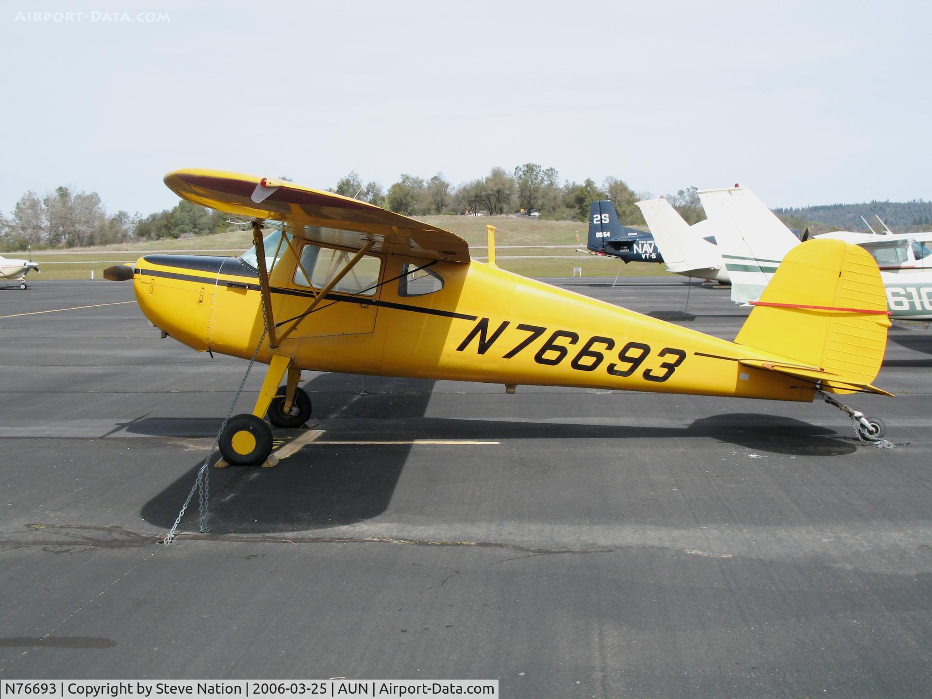 N76693, 1946 Cessna 140 C/N 11125, 1946 Cessna 140 at Auburn Municipal Airport, CA