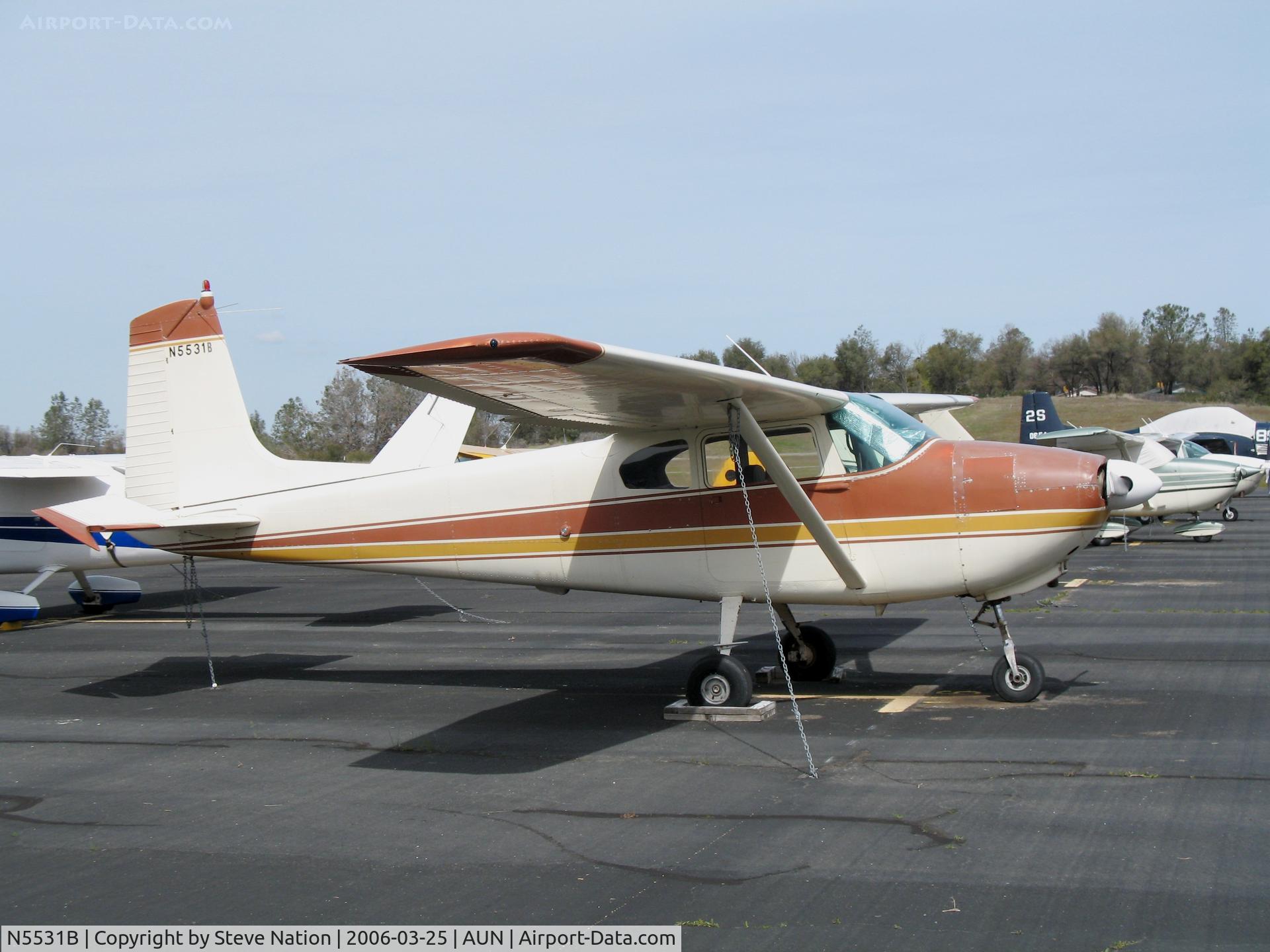 N5531B, 1956 Cessna 182 Skylane C/N 33531, 1956 Cessna straight-tail 182 at Auburn Municipal Airport, CA