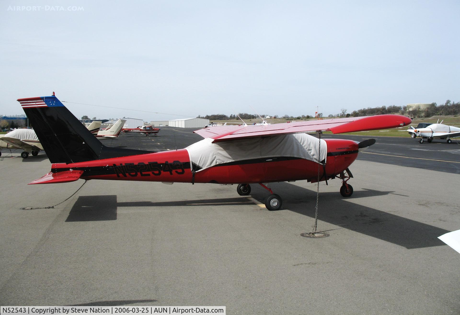 N52543, 1977 Cessna 177RG Cardinal C/N 177RG1206, American Red Bird Avn 1977 Cessna 177RG Cardinal at Auburn Municipal Airport, CA