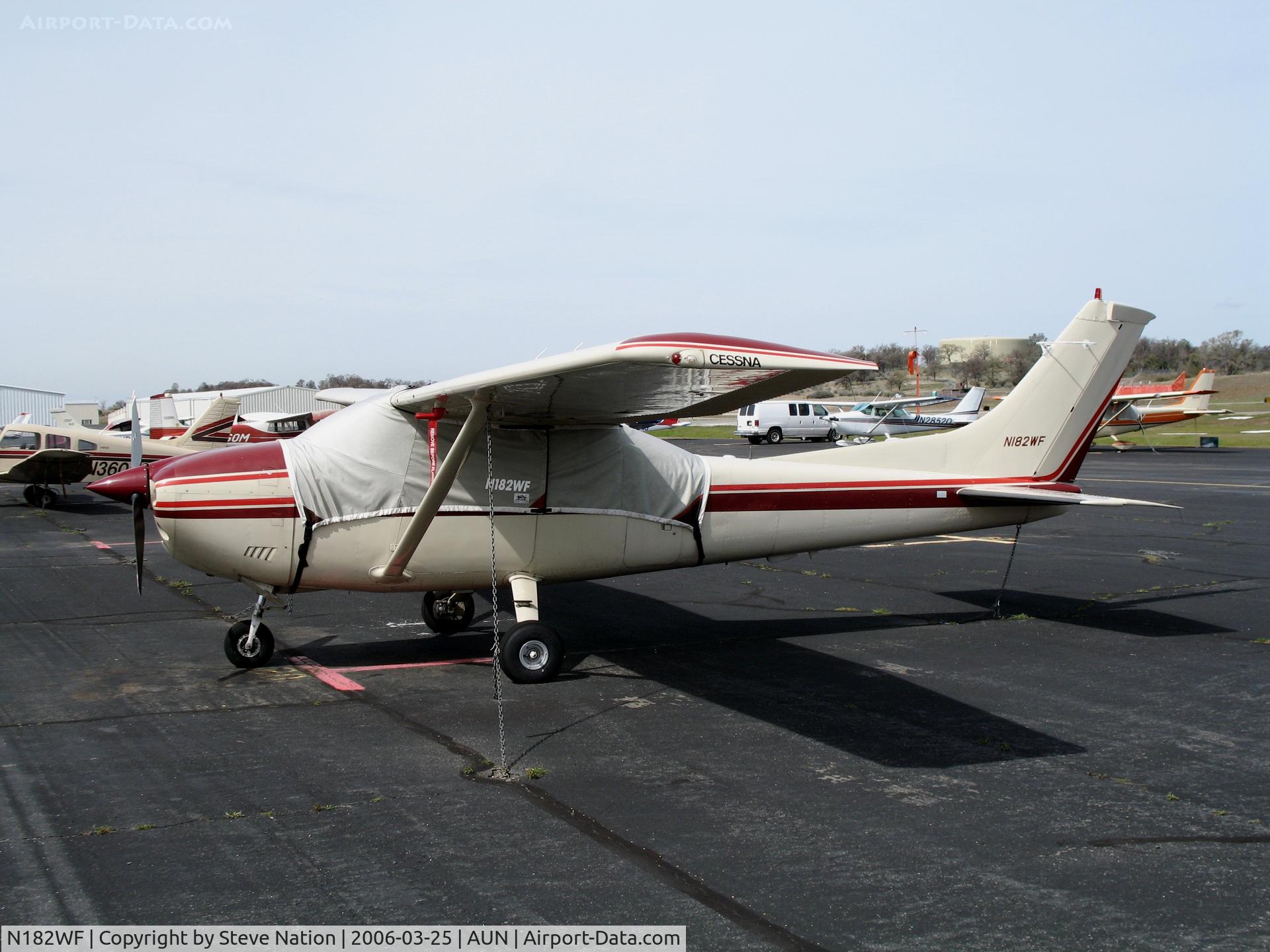 N182WF, 1976 Cessna 182P Skylane C/N 18264801, ZephyrSphere 1976 Cessna 182P with cover at Auburn Municipal Airport, CA