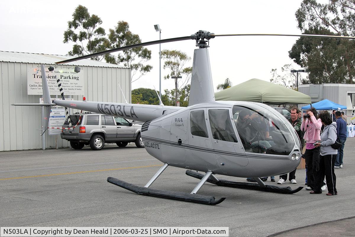 N503LA, 2005 Robinson R44 II C/N 10604, 2005 Robinson R44 Clipper II N503LA on display at Santa Monica Municipal Airport (KSMO).