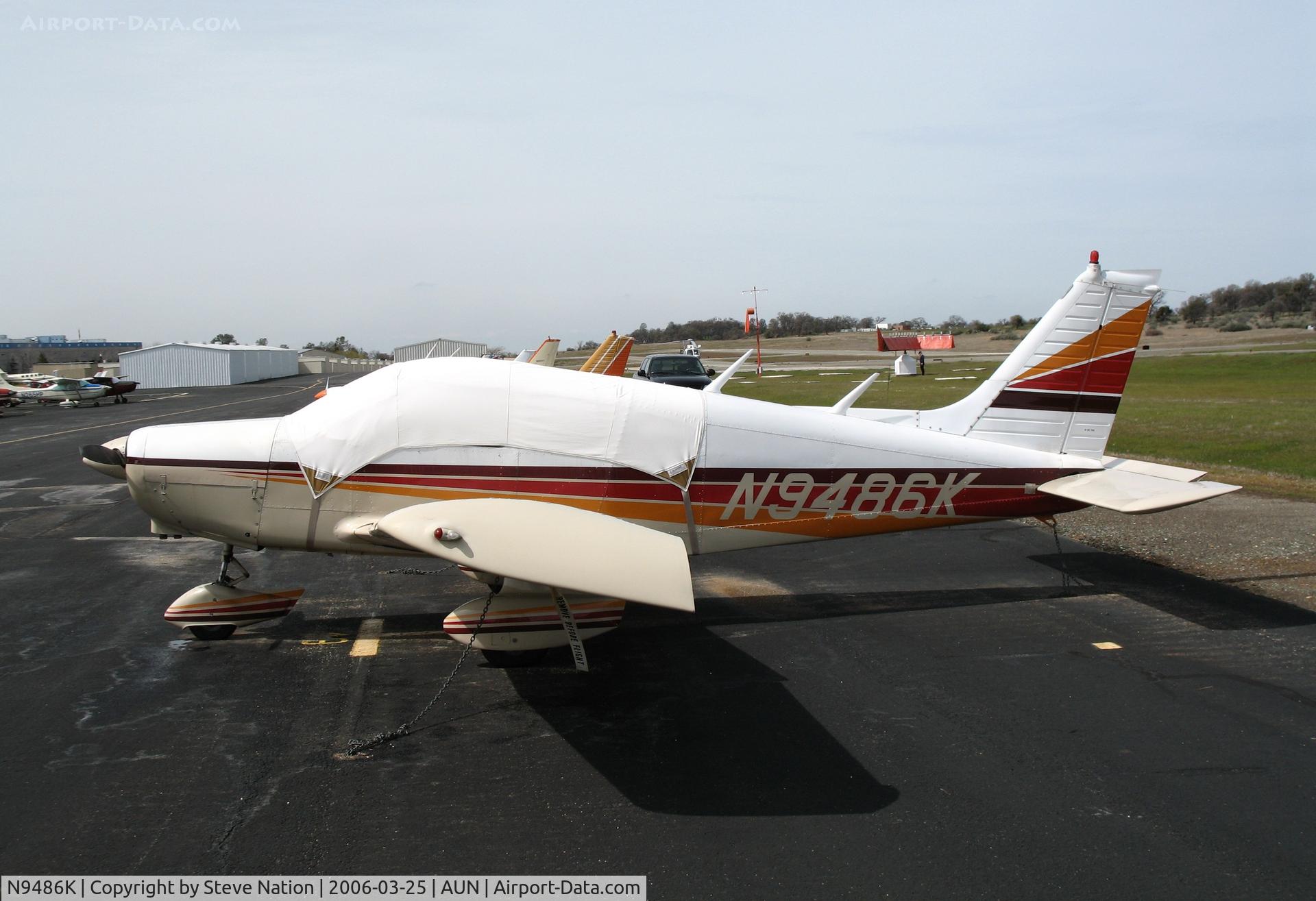 N9486K, 1976 Piper PA-28-151 C/N 28-7615207, 1976 Piper PA-28-151 with cover at Auburn, CA