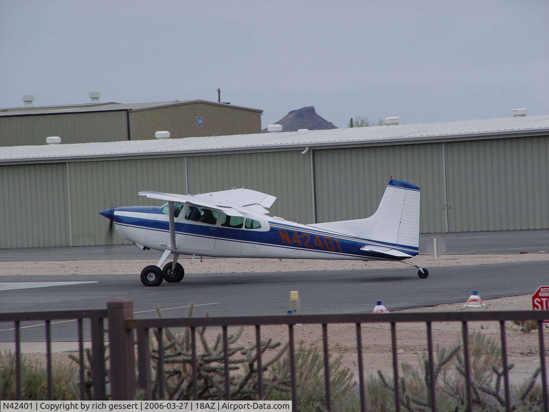 N42401, 1973 Cessna 180J C/N 18052350, getting ready for takeoff