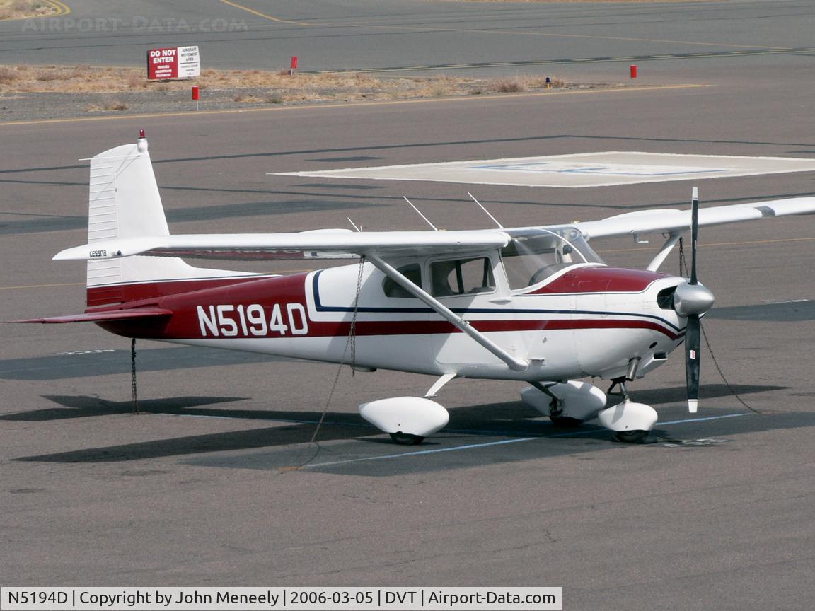 N5194D, 1958 Cessna 182A Skylane C/N 51294, Photo taken from the viewing area atop DVT's excellent restaurant.