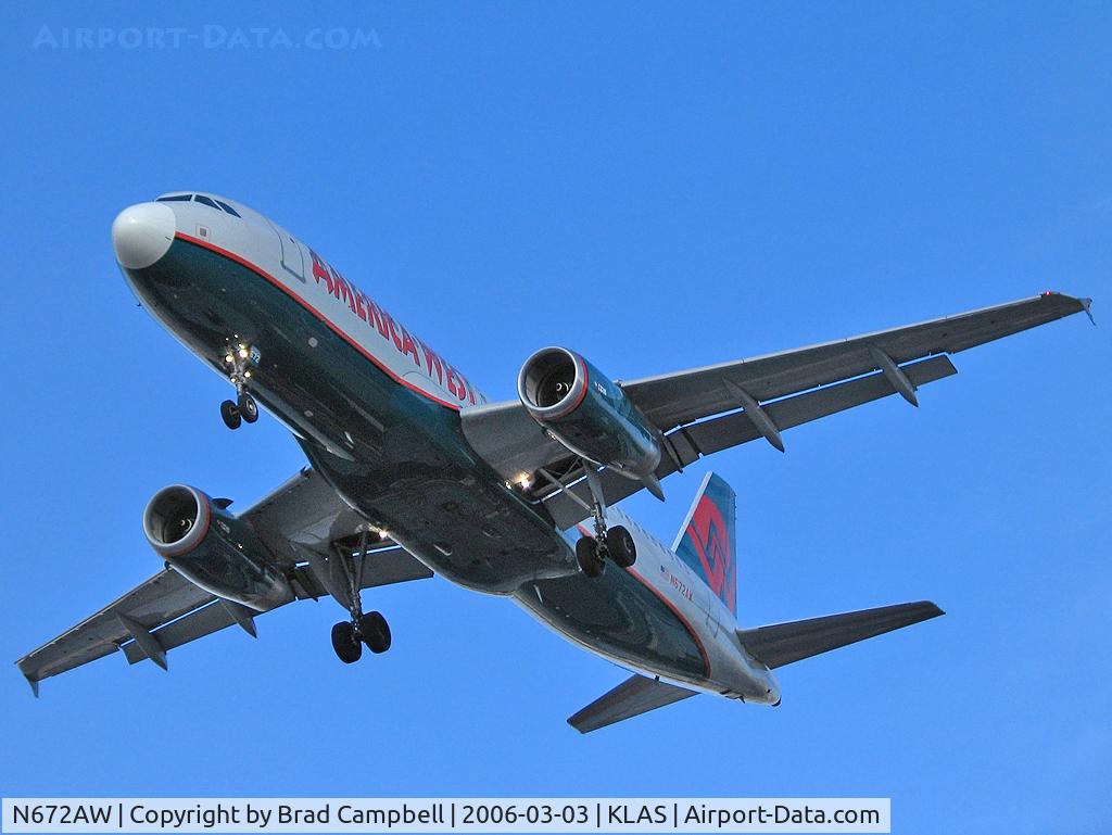 N672AW, 2004 Airbus A320-232 C/N 2193, America West Airlines / 2004 Airbus A320-232