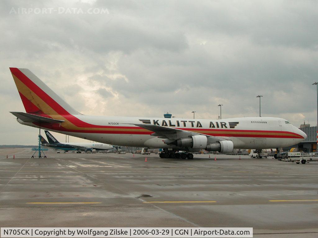 N705CK, 1974 Boeing 747-246F C/N 21034, rare visitor at CGN