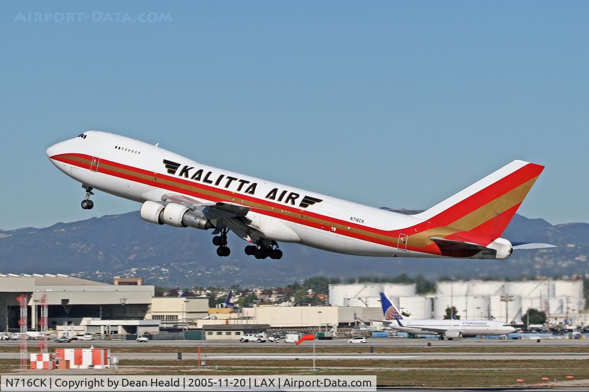 N716CK, 1970 Boeing 747-122SF C/N 19753, Kalitta Air N716CK departing LAX RWY 25L.