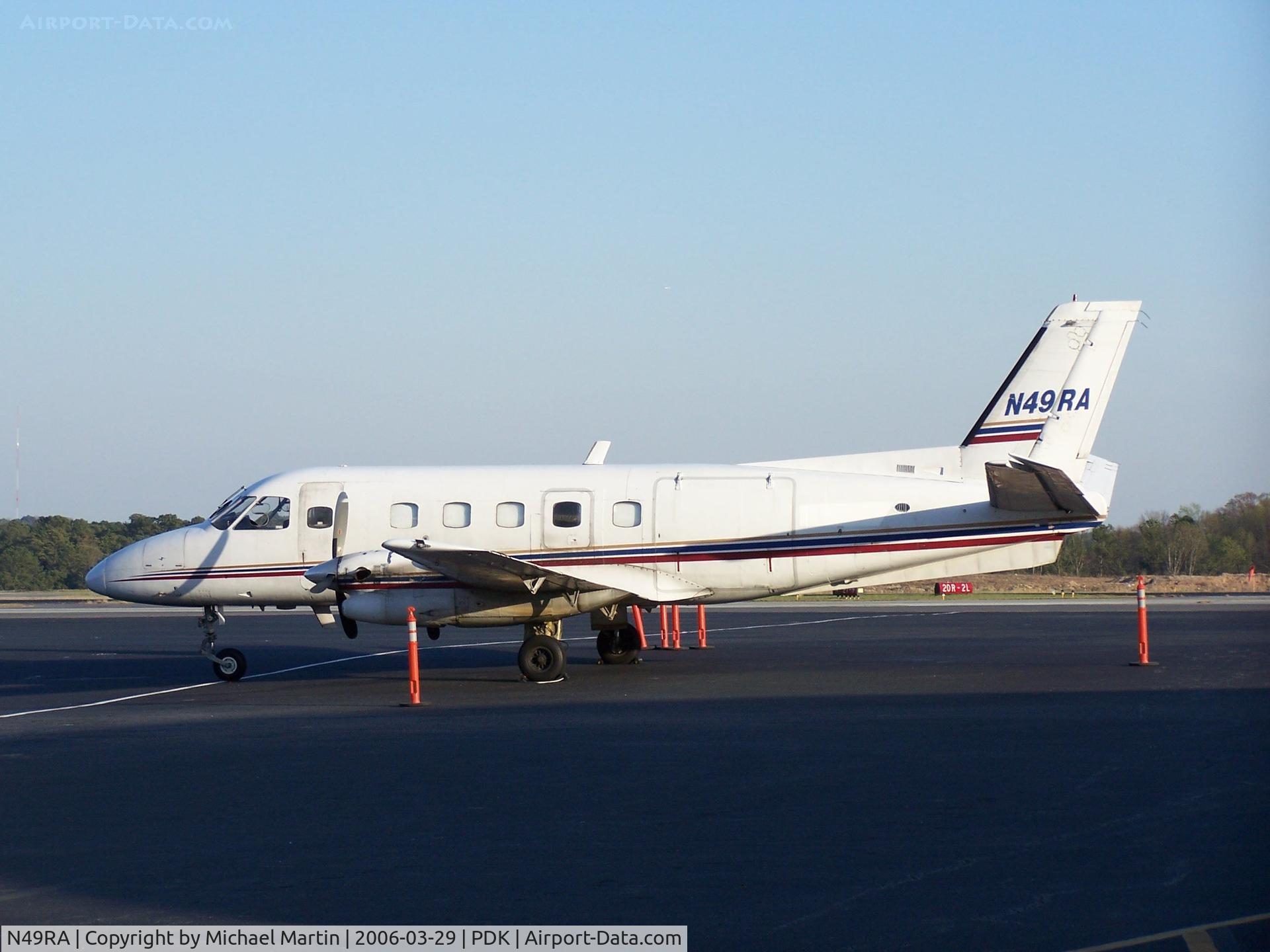 N49RA, 1983 Embraer EMB-110P1A Bandeirante C/N 110424, Looking a little bit well used!