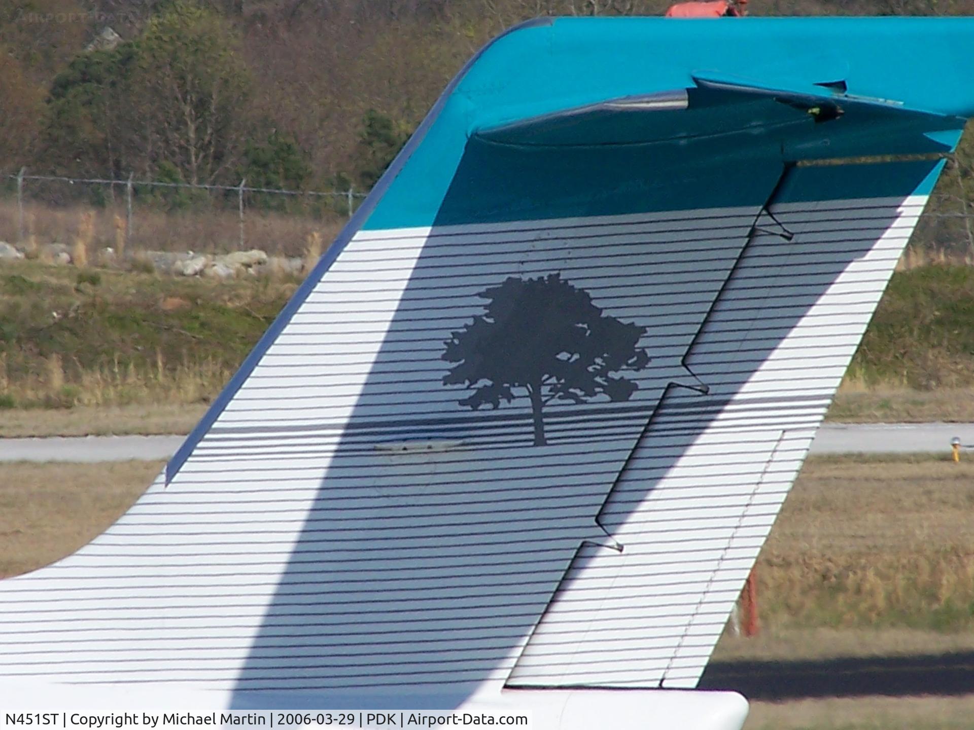 N451ST, 2002 Learjet 45 C/N 200, Tree on the tail?