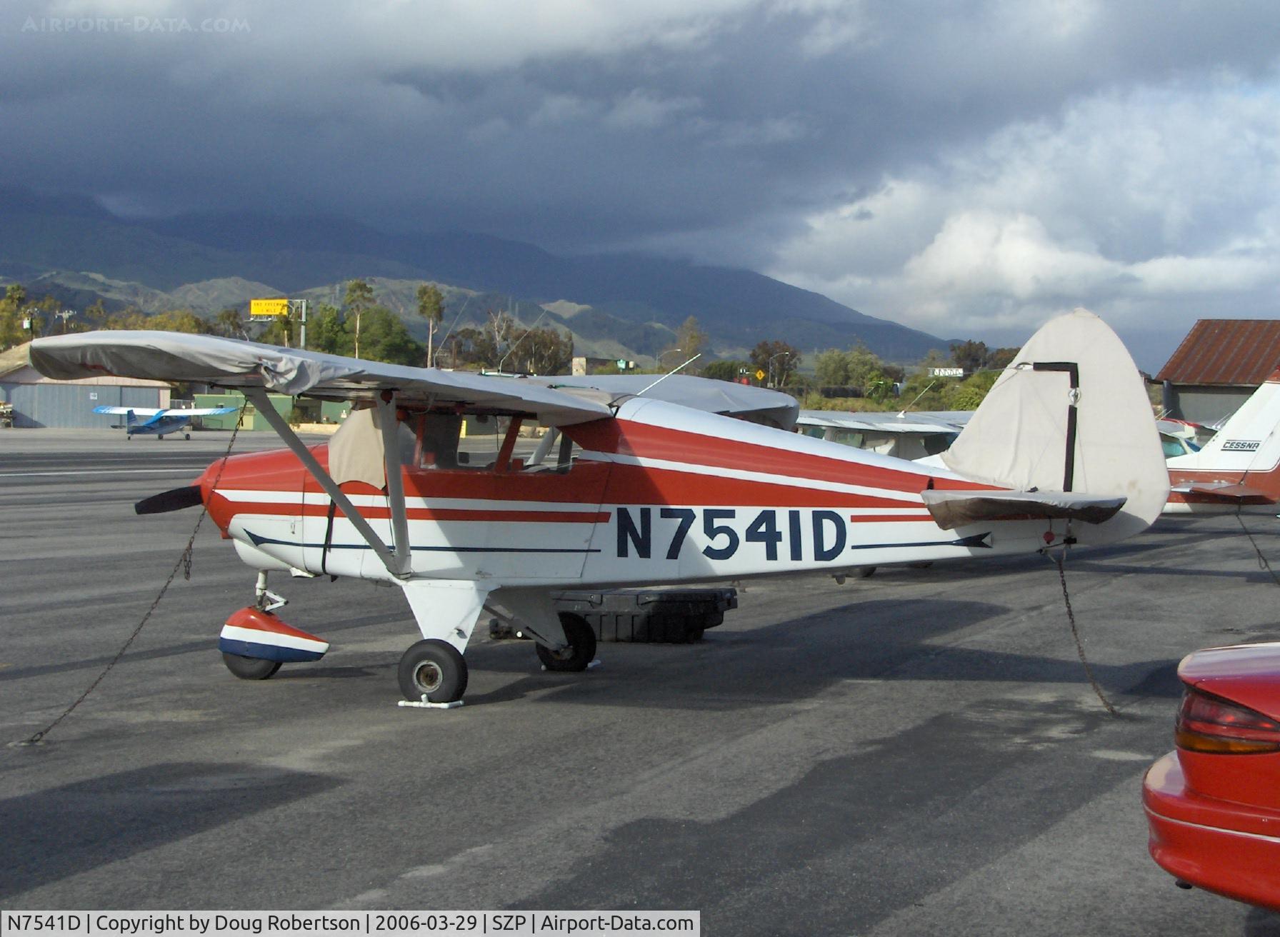 N7541D, 1957 Piper PA-22-150 C/N 22-5271, 1957 Piper PA-22-150 TRI-PACER Caribbean, Lycoming O-320 150 Hp, wing, windshield and empennage covers