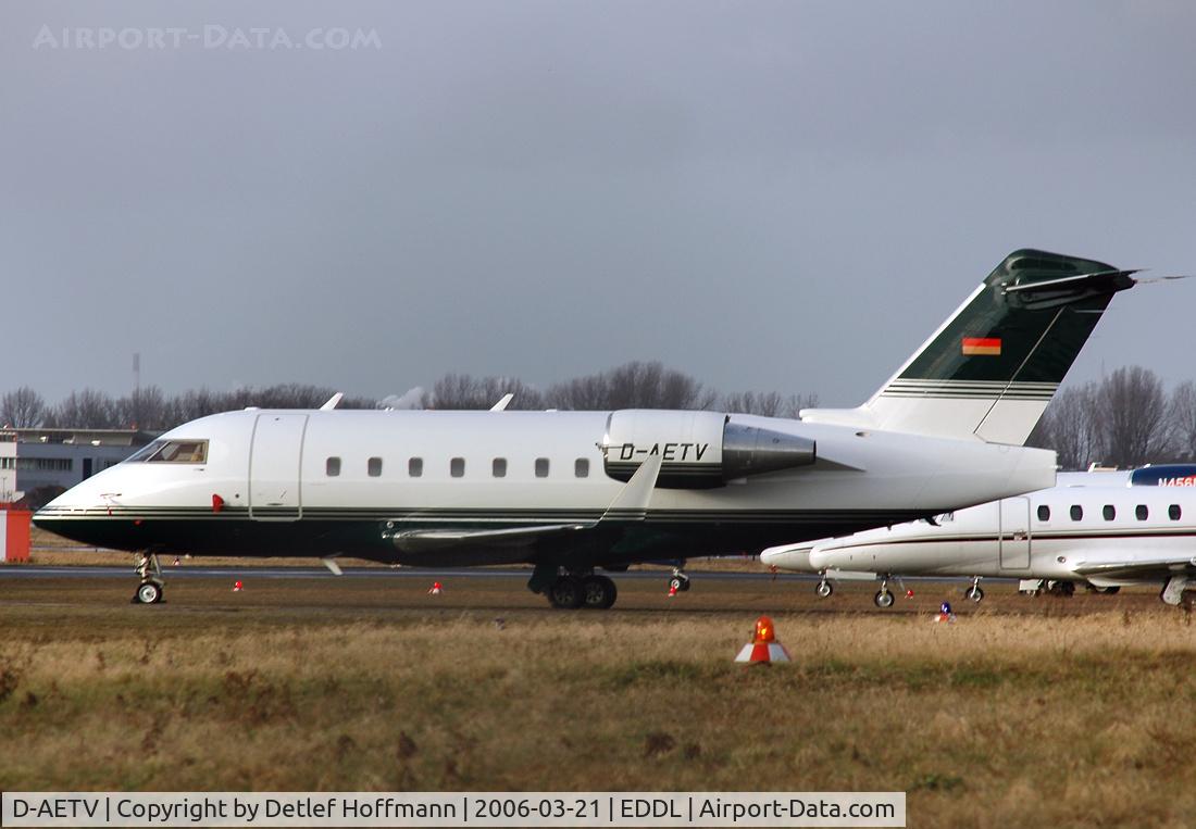 D-AETV, 1999 Bombardier Challenger 604 (CL-600-2B16) C/N 5417, parking at DUS Gat area