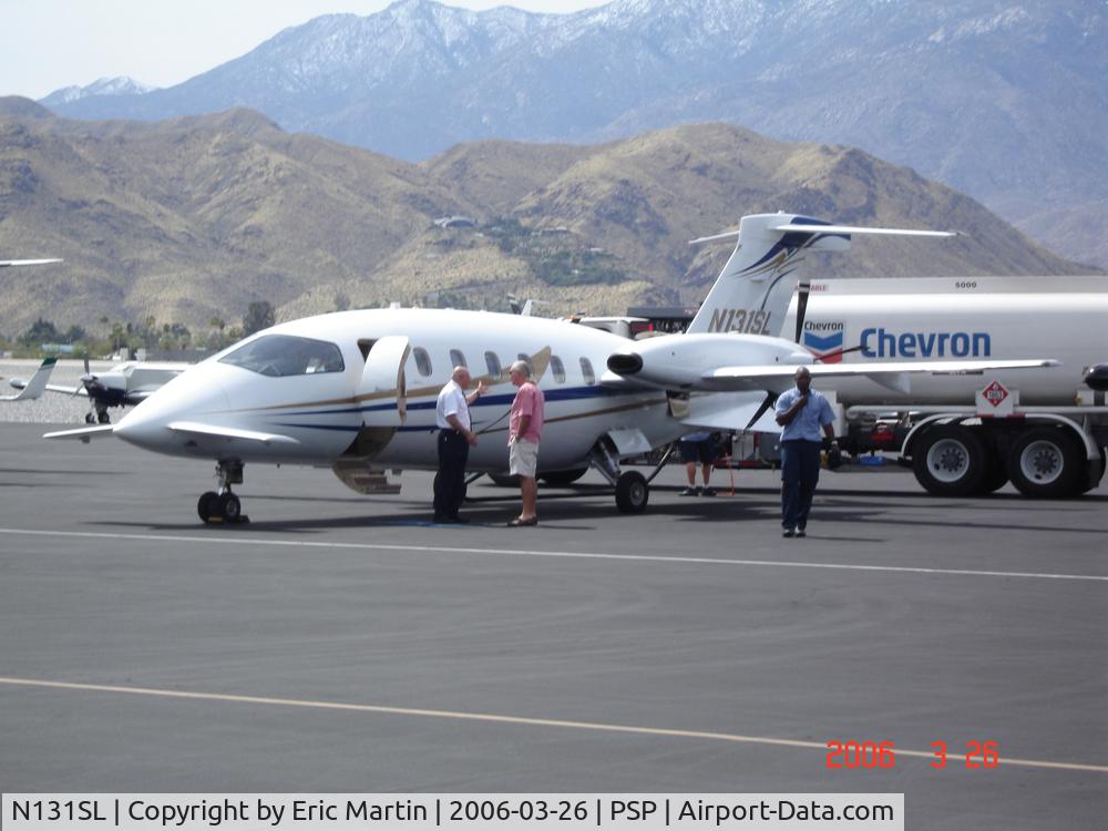 N131SL, 2005 Piaggio P-180 C/N 1097, Refueling at Palm Springs International