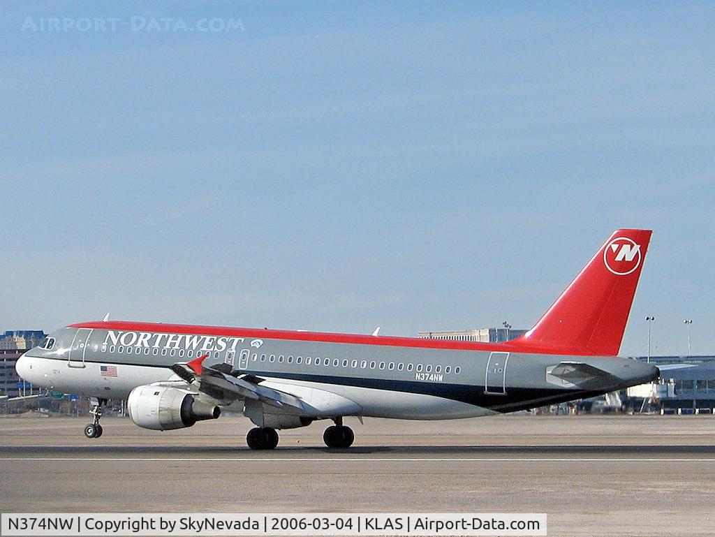 N374NW, 2001 Airbus A320-212 C/N 1646, Northwest Airlines / 2001 Airbus Industrie A320-212