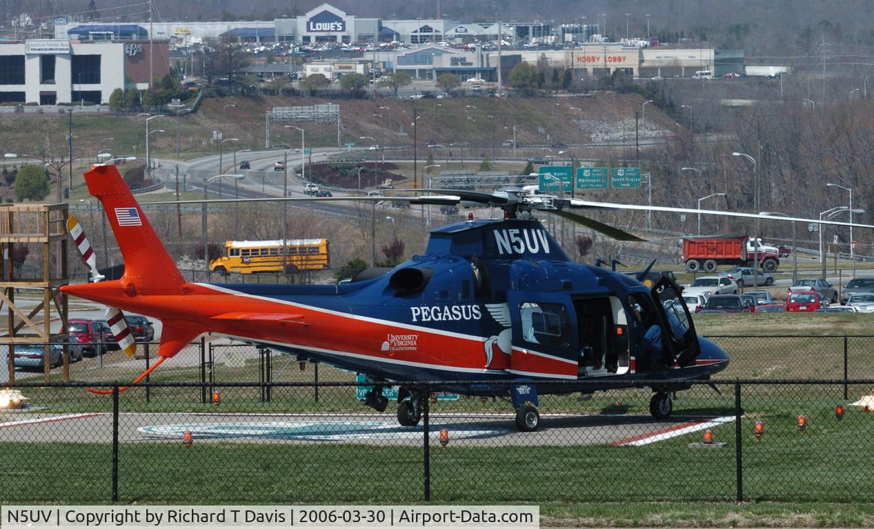 N5UV, Agusta A-109E C/N 11150, University Of Va.Pegasus at Danville Va.Life Saving Crew Helipad