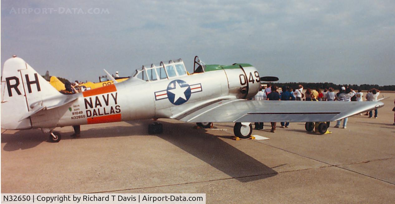 N32650, 1940 Piper J5A Cub Cruiser C/N 5-353, Display at Seymour Johnson AFB 1989