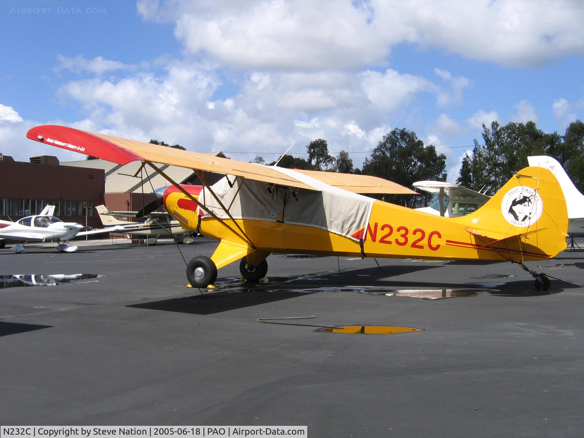 N232C, 1998 Aviat A-1A Husky C/N 1442, at Palo Alto Municipal Airport, CA