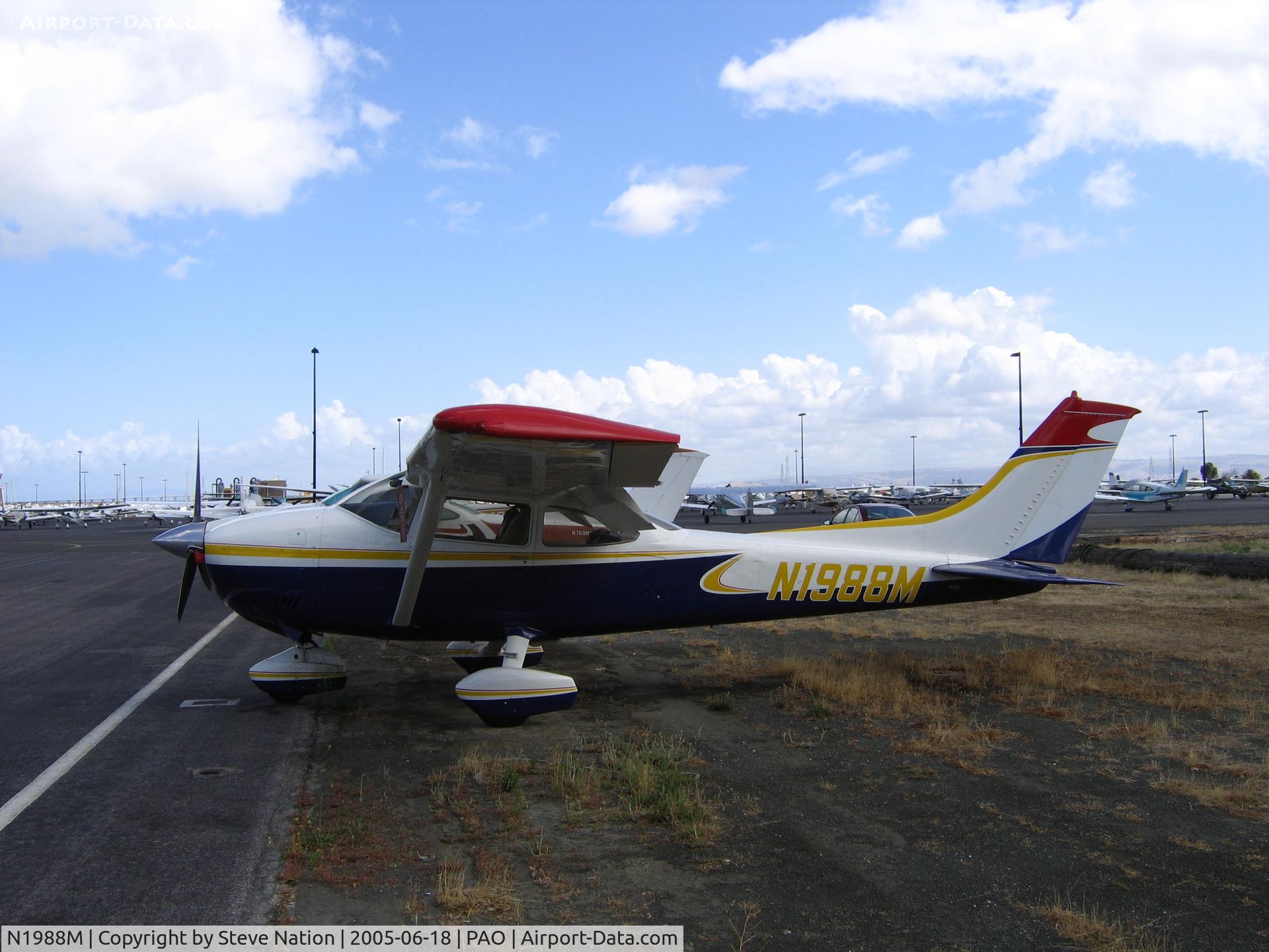 N1988M, 1976 Cessna 182P Skylane C/N 18264517, at Palo Alto Municipal Airport, CA