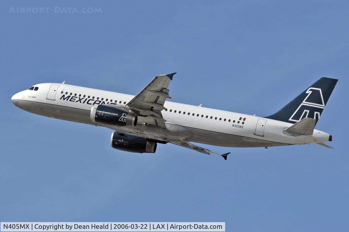 N405MX, 1993 Airbus A320-231 C/N 405, Mexicana N405MX (FLT AMX647) departing RWY 25R enroute to Mexico City, Mexico (MMMX).