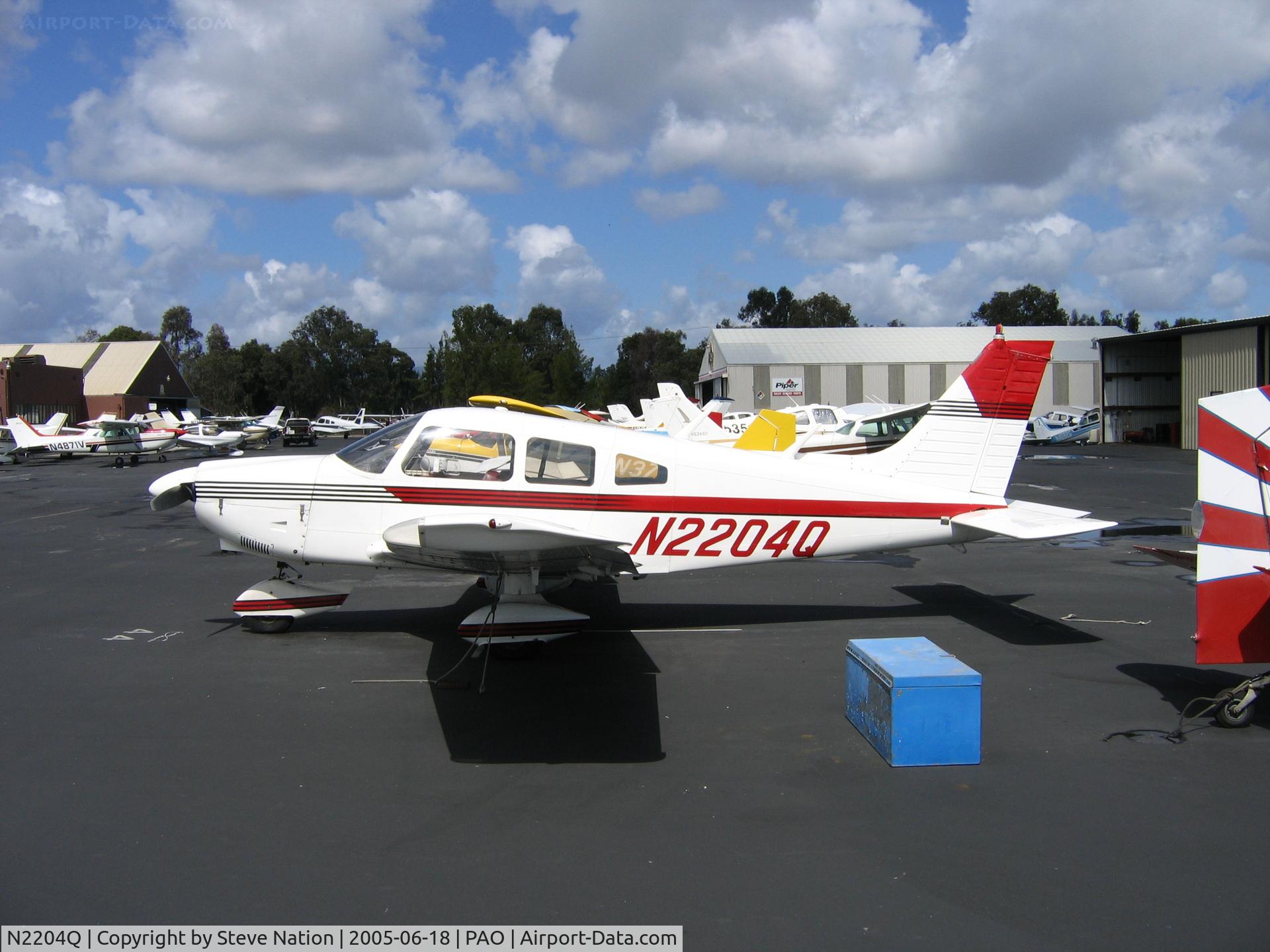 N2204Q, 1977 Piper PA-28-181 C/N 28-7790381, at Palo Alto Municipal Airport, CA