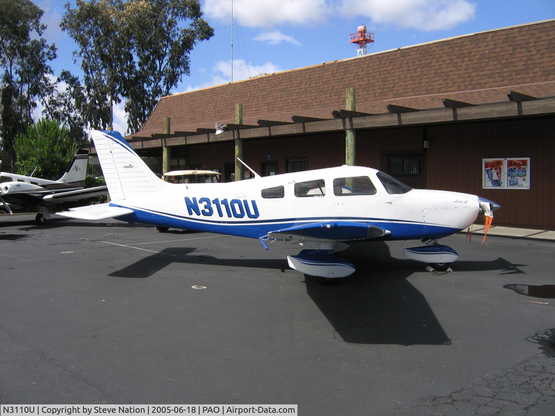 N3110U, 2005 Piper PA-28-181 C/N 2843606, at Palo Alto Municipal Airport, CA