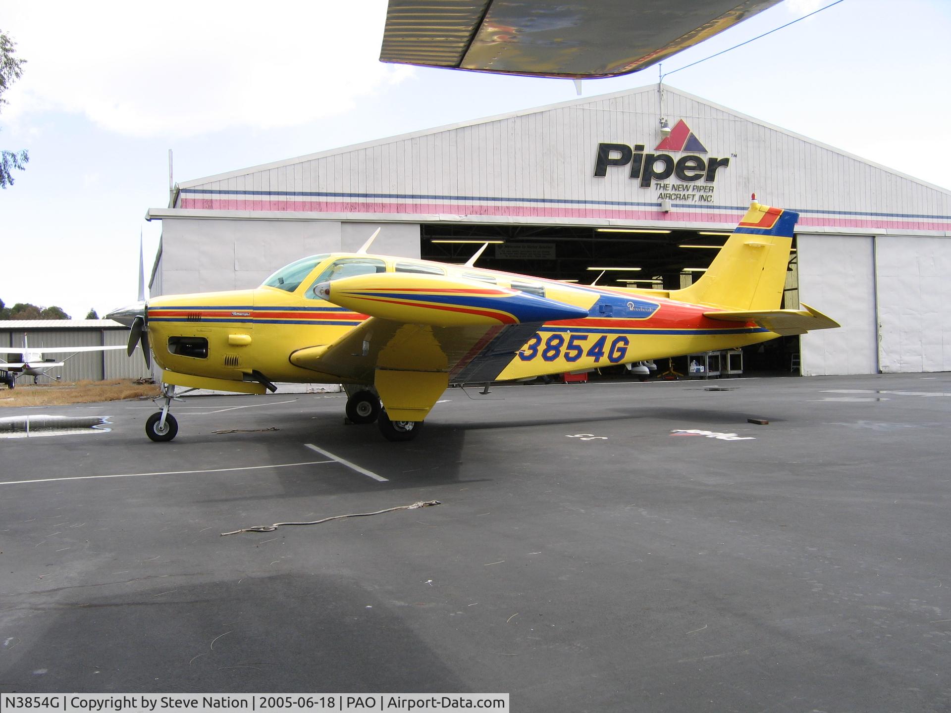 N3854G, 1981 Beech A36TC Bonanza 36 C/N EA-213, Palo Alto Municipal Airport, CA