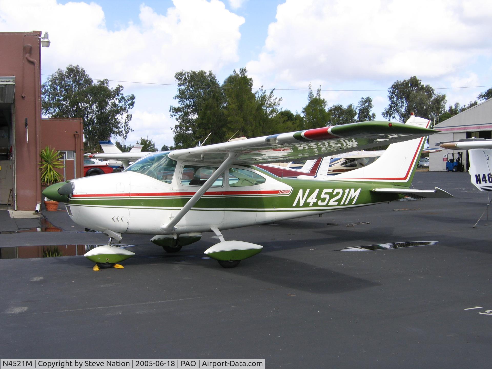 N4521M, 1963 Cessna 182G Skylane C/N 18255142, Palo Alto Municipal Airport, CA