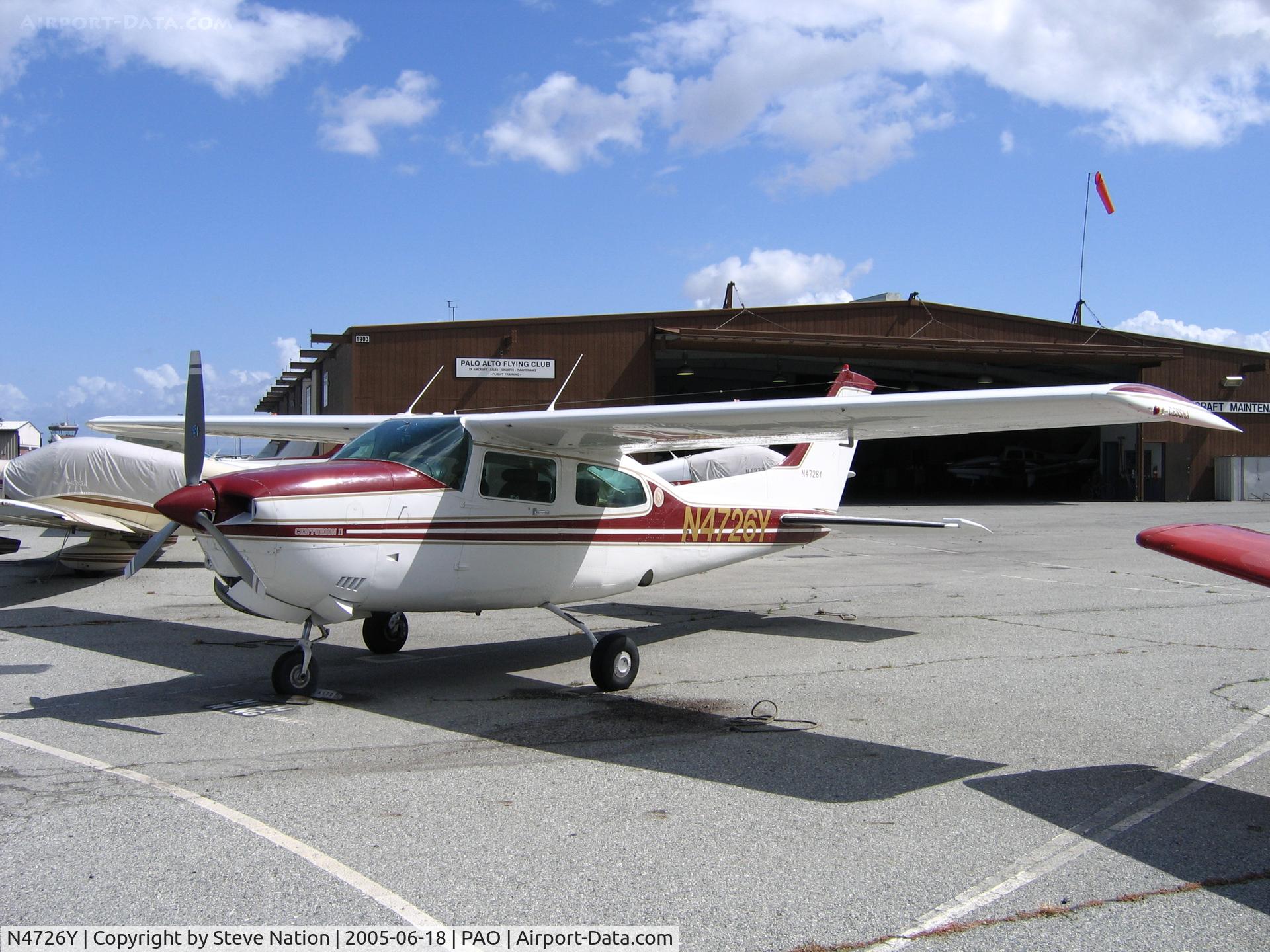 N4726Y, 1980 Cessna T210N Turbo Centurion C/N 21063994, at Palo Alto Municipal Airport, CA